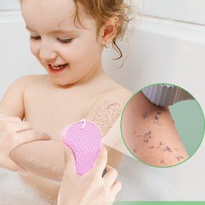 4pcs  Exfoliating Sponge Soft Bath Sponge Scrubber for Kids Body Scrub